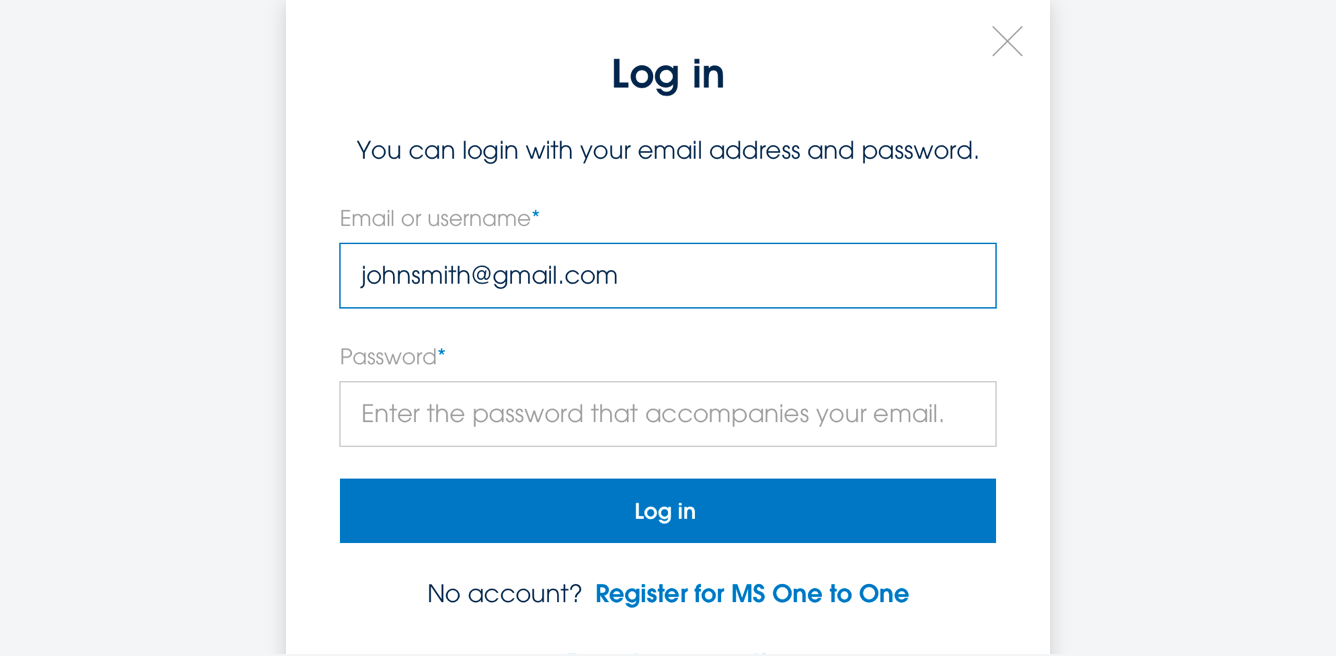 Login form
