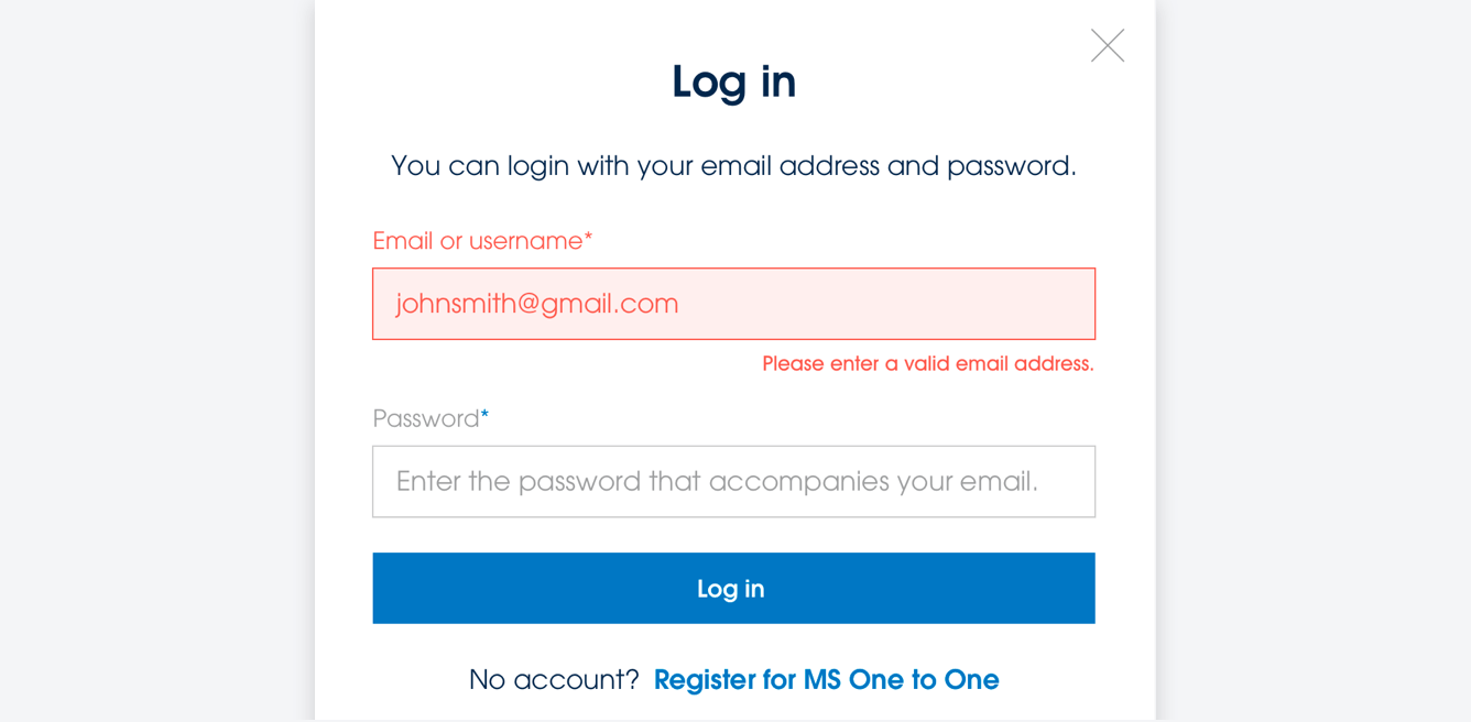 Login form